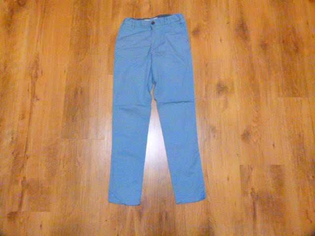 rozm 140 H&M spodnie eleganckie chino niebieskie jasne chłopięce
