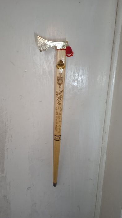 Ciupaga góralska folkowa ludowa z dzwonkiem 50 cm