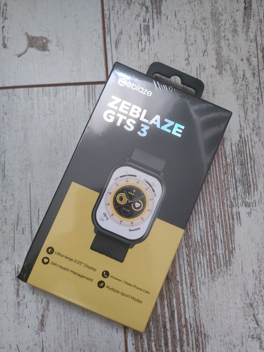 Nowy smartwatch zeblaze GTS 3 zafoliowany czarny