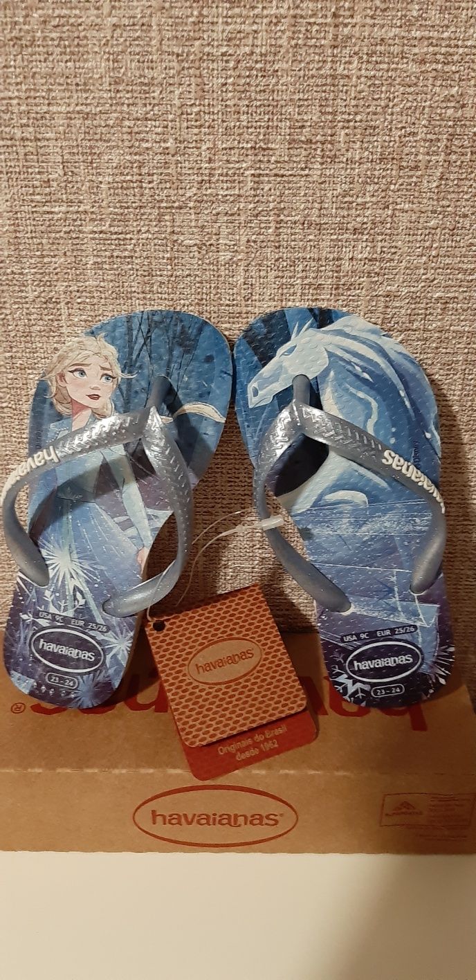 HAVAIANAS klapki Kraina Lodu 2 nowe buty z pudełkiem