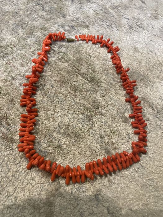 Koral czerwony naturalny koral łososiowy naszyjnik