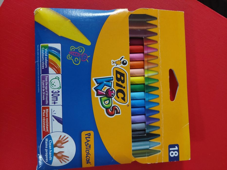 Zestaw kredek – ołówkowe 18 szt. BIC + świecowe