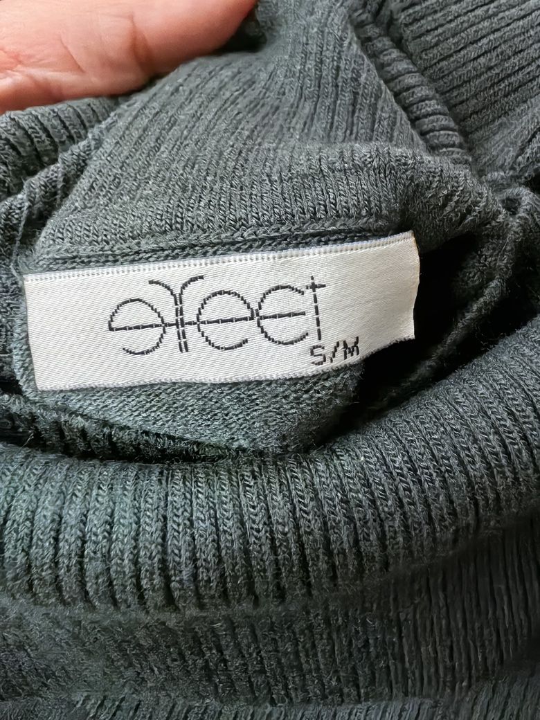 Sweter, sweterek, golf, r. S/M, zielony