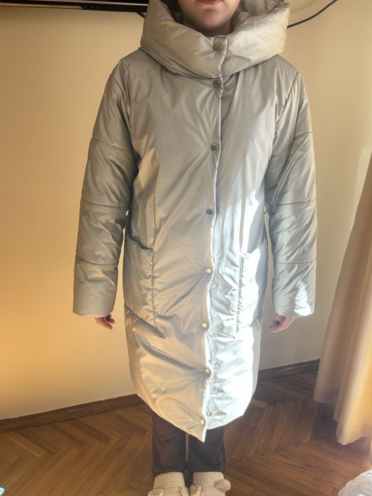 Теплий зимовий плащ