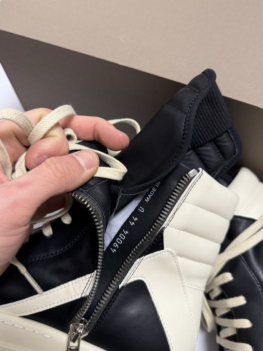 кеды ботинки буты Rick Owens double  Geobasket White 44 45 Lether
