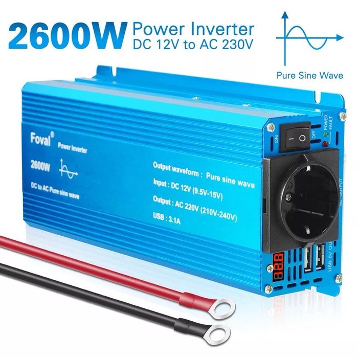 Инвертор FOVAL 12/220V 2600W Распродажа!!!