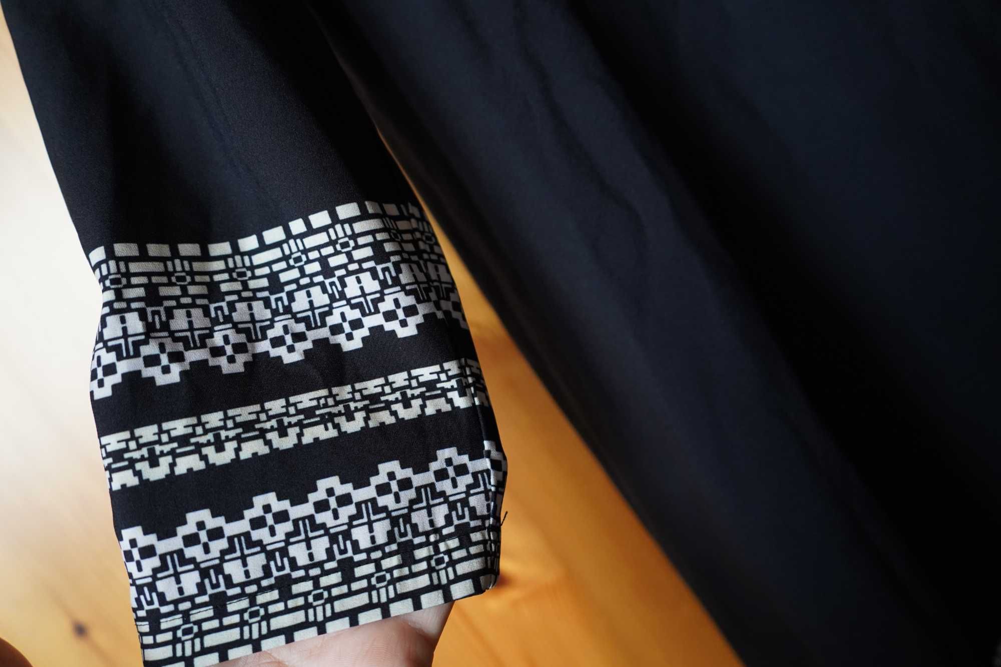 tunika sukienka czarna XL ze wzorami