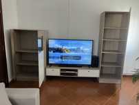 Conjunto de sala com movel tv e mesa de centro