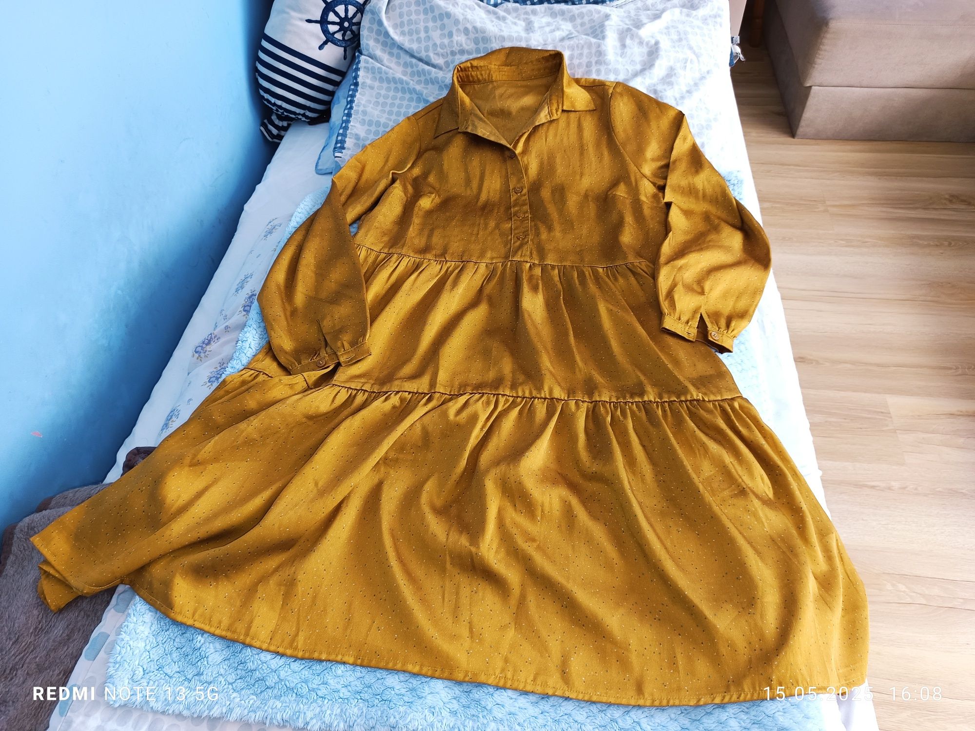 Sukienka Liberte essencjal Judith Dress M, musztardowa, jak nowa