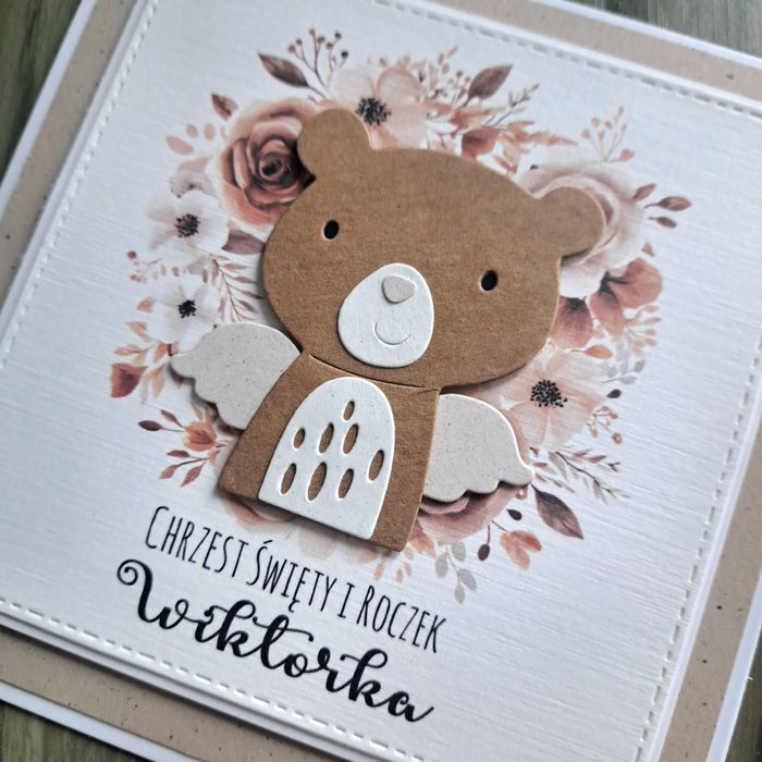Personalizowana kartka na Chrzest i roczek