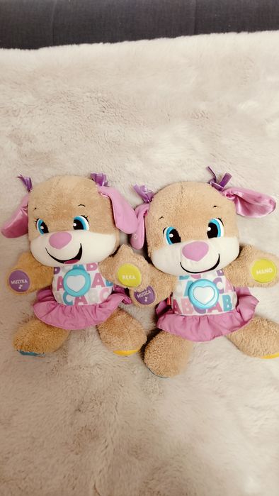 Dwie maskotki interaktywne Szczeniaczek uczniaczek Włoski i Polski