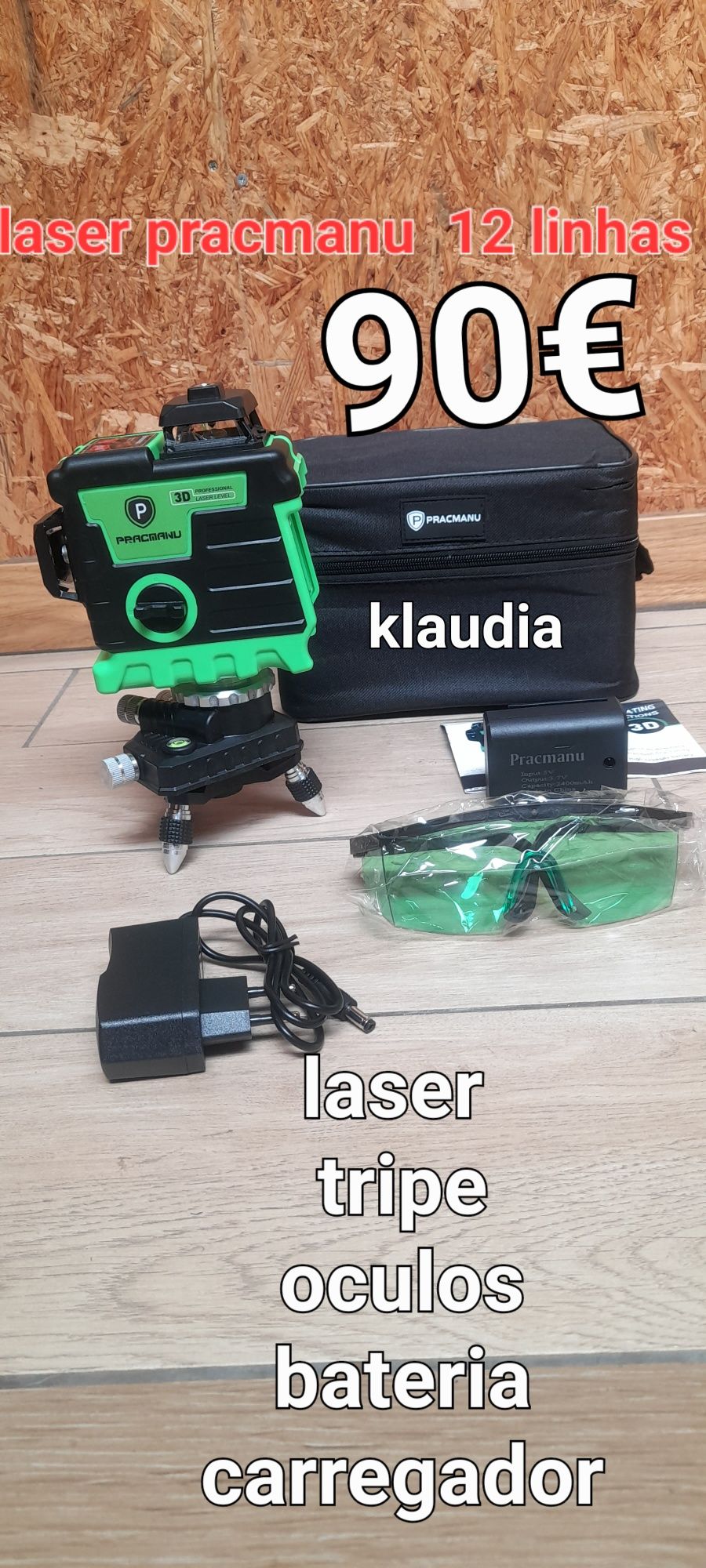 Laser pracmanu 12 linhas em verde