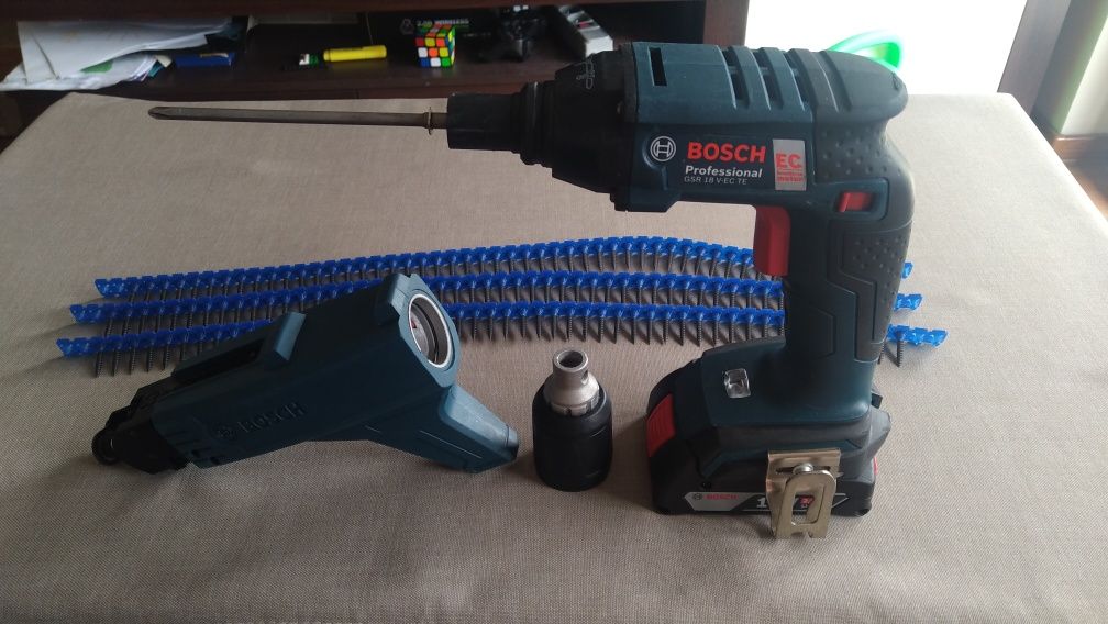 Bosch GSR 18 V-EC TE Wkrętarka do regipsow z magazynkiem głowicą