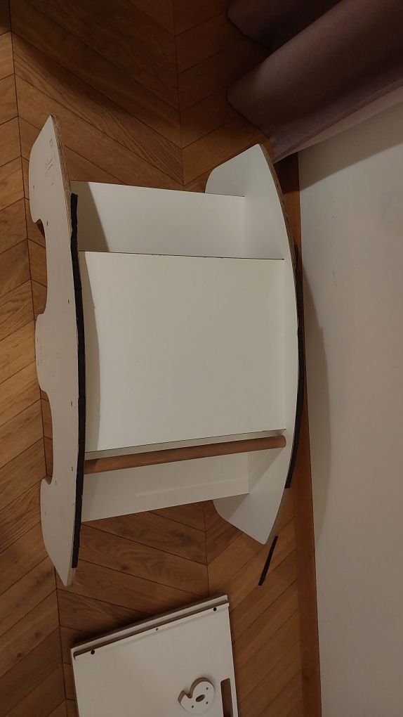 Juupi łódka, bujak drewniany. Stoliczek . Zjeżdżalnia 3w1