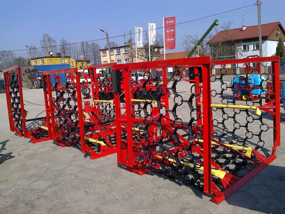 Włóka łąkowo-polowa 4m  z hydrauliką, mocna rama !!!