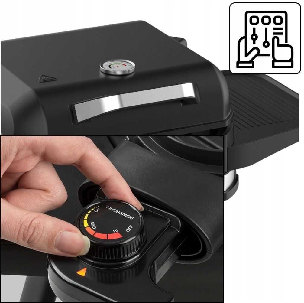 Grill Elektryczny Zilan 6w1 3050W XXL Pokrywa Termometr Półki