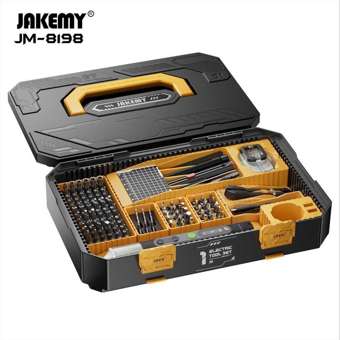 Набір біт та інстументів Jakemy JM-8198 135-в-1 / електровикрутка Y08