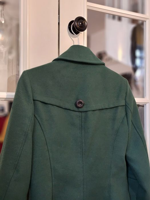 Płaszcz trencz, butelkowa zieleń, r.S, 36