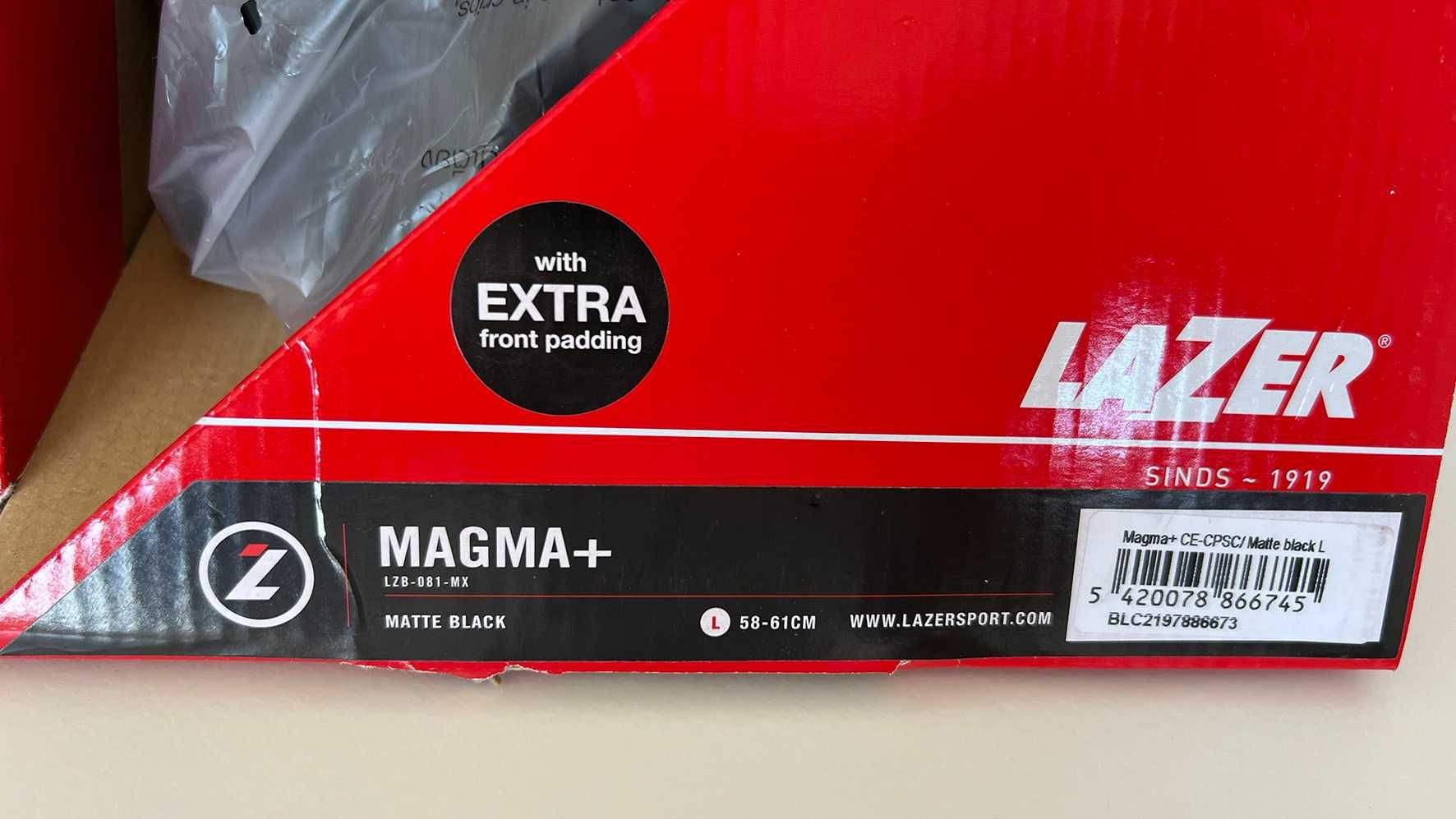 Capacete BTT Lazer Magma+ black tamanho L (58-61cm) NOVO!!!