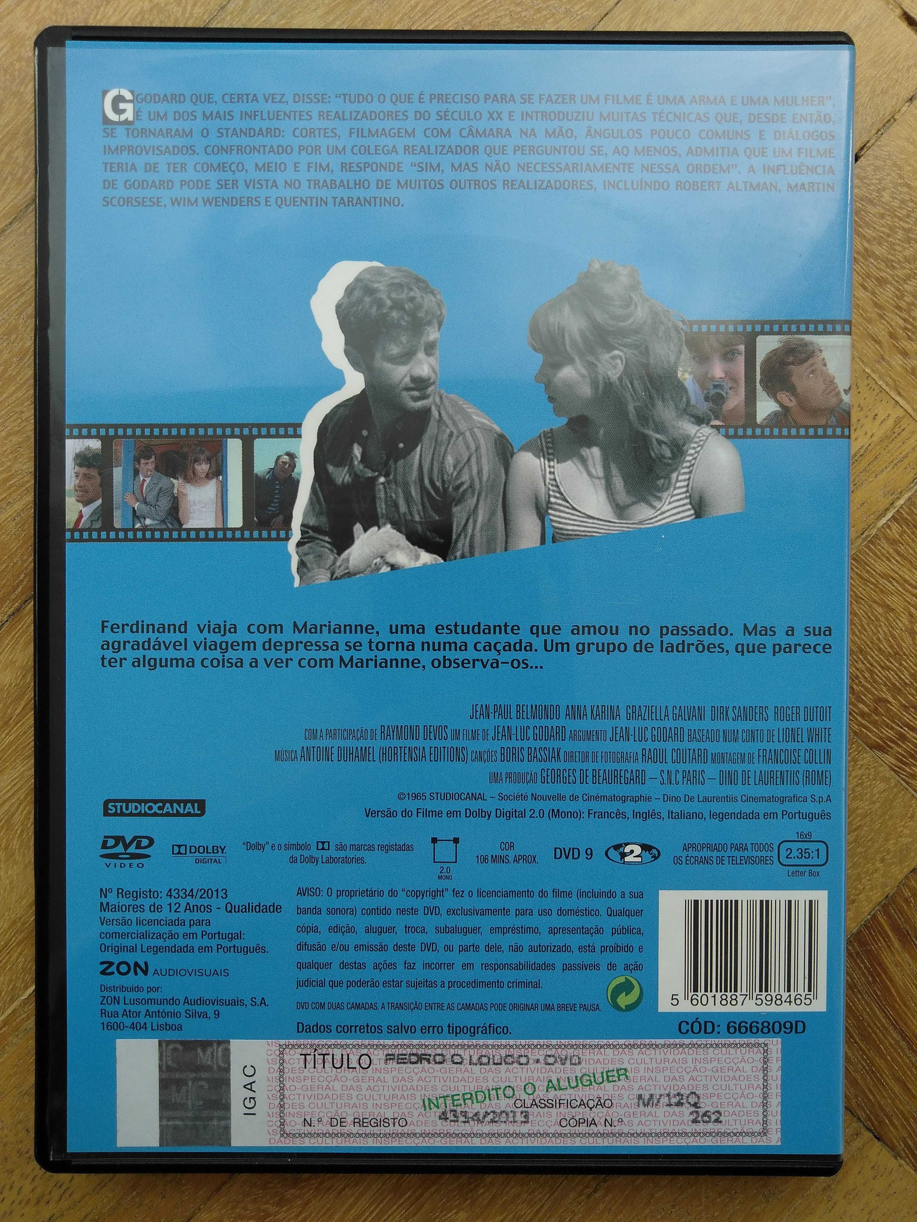 DVD "Pedro, o louco", de Jean-Luc Godard