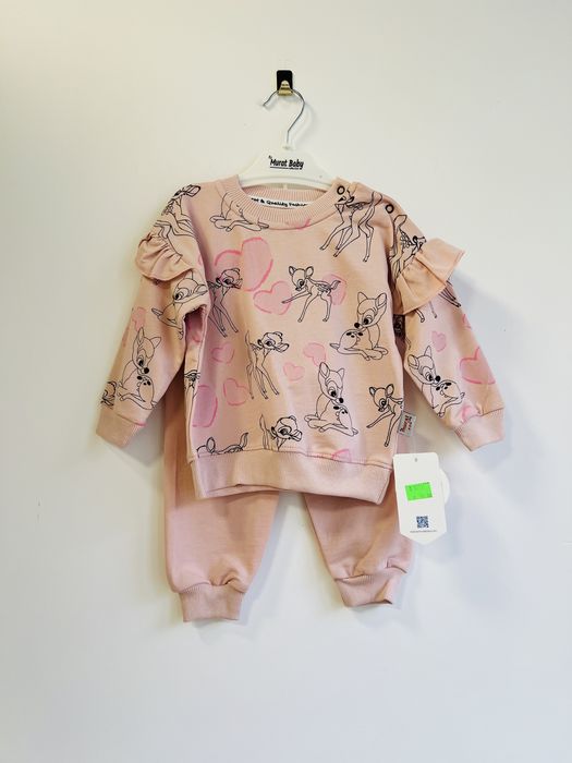 Komplet dziewczęcy bambi bluza spodnie r.74/80