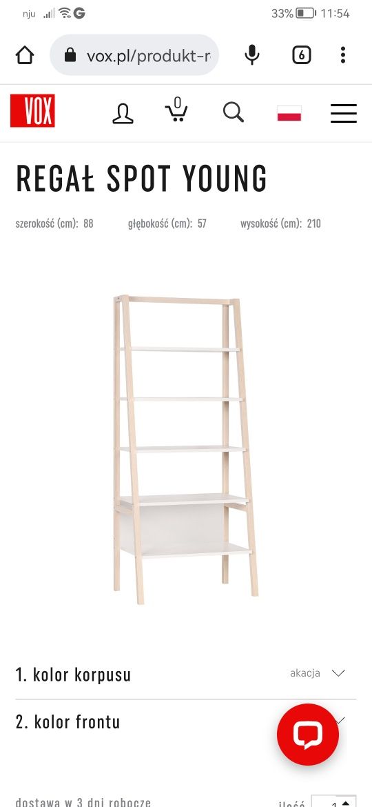 Regał/półka drewniany  VOX solidniejszy niż IKEA