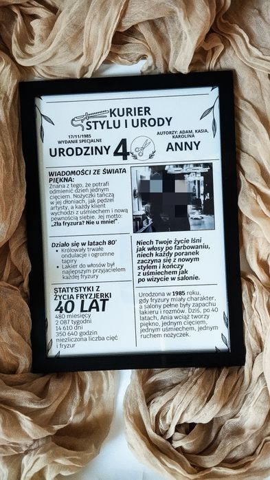 Plakat z okazji urodzin