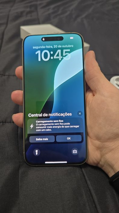 Iphone 15 Pro Max 256GB Titânio Natural novo 100% de bateria