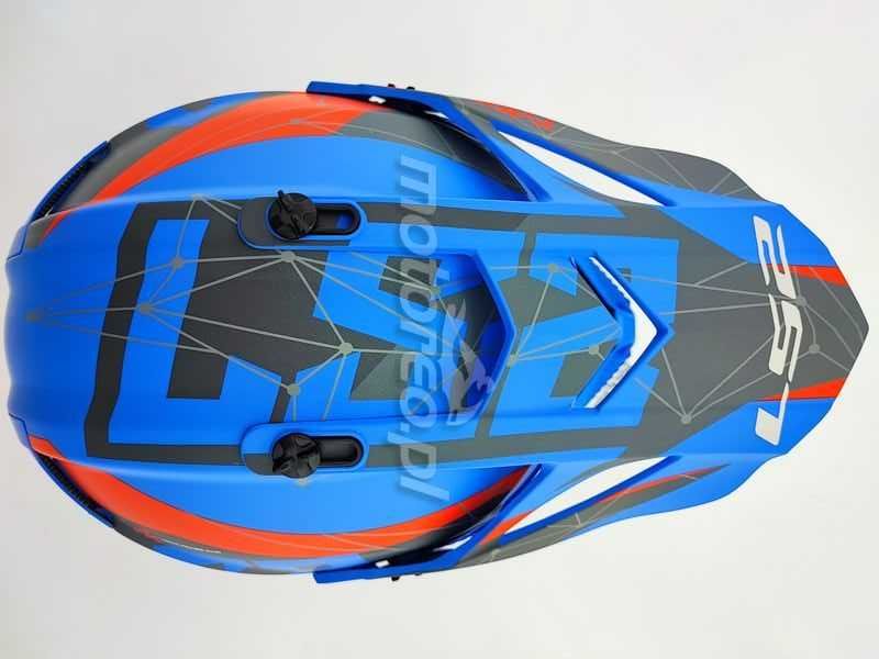 WYPRZEDAŻ Kask LS2 MX437 Fast Evo ALPHA Blue Enduro/Cross /ATV