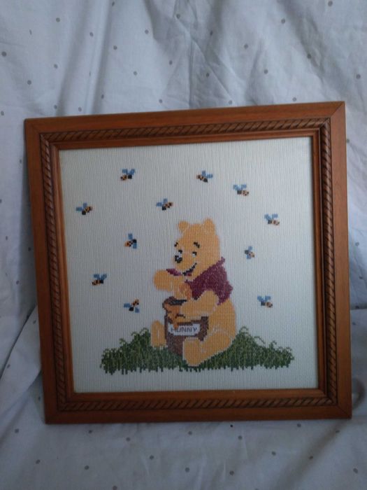Quadro winnie the pooh, ponto cruz