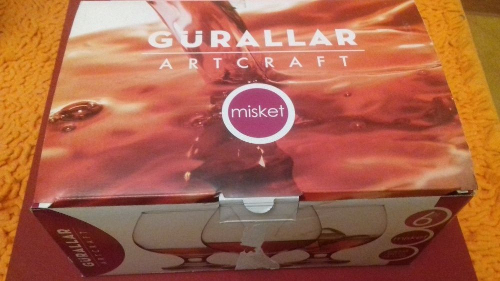 Conjunto novo de 6 copos Gurallar Artcraft Misket 390ml