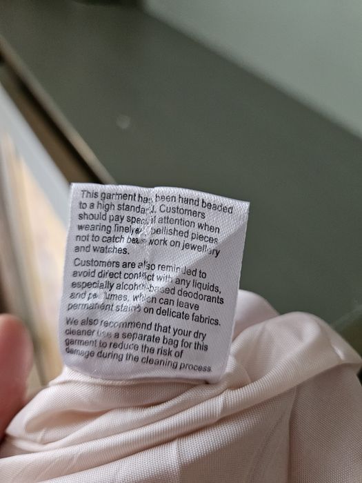 Luksusowa Sukienka damska Fenn Wright Manson Jedwab Len Róż Kamienie M