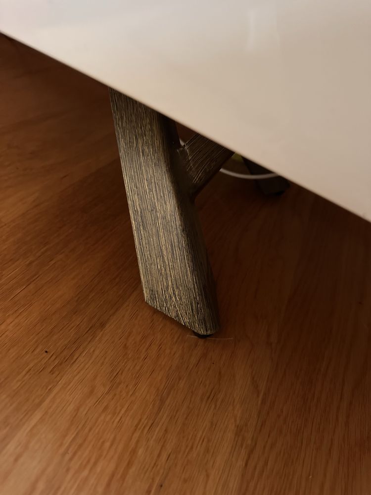 Móvel de tv em madeira lacado branco ultra resistente
