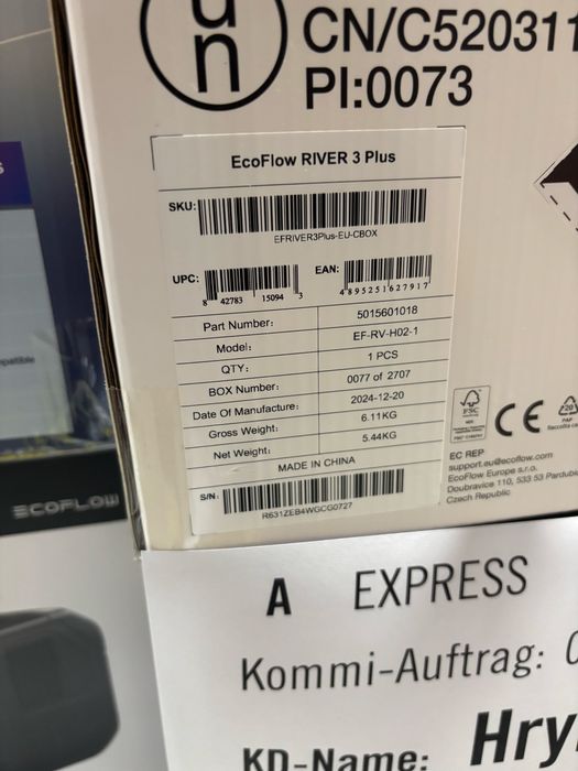 Зарядна станція EcoFlow River 3 Plus 286 вт*год