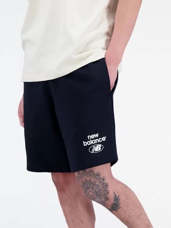 Мужские спортивные шорты New Balance NB черные серые нью беленс