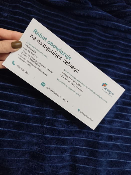 Voucher podarunkowy Optegra Voucher na laserową korekcję wzroku
