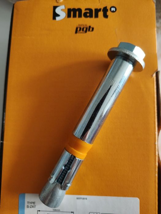 Kotwy rozporowe Smart S-ZAT M10x106 – 25 szt. / nowe