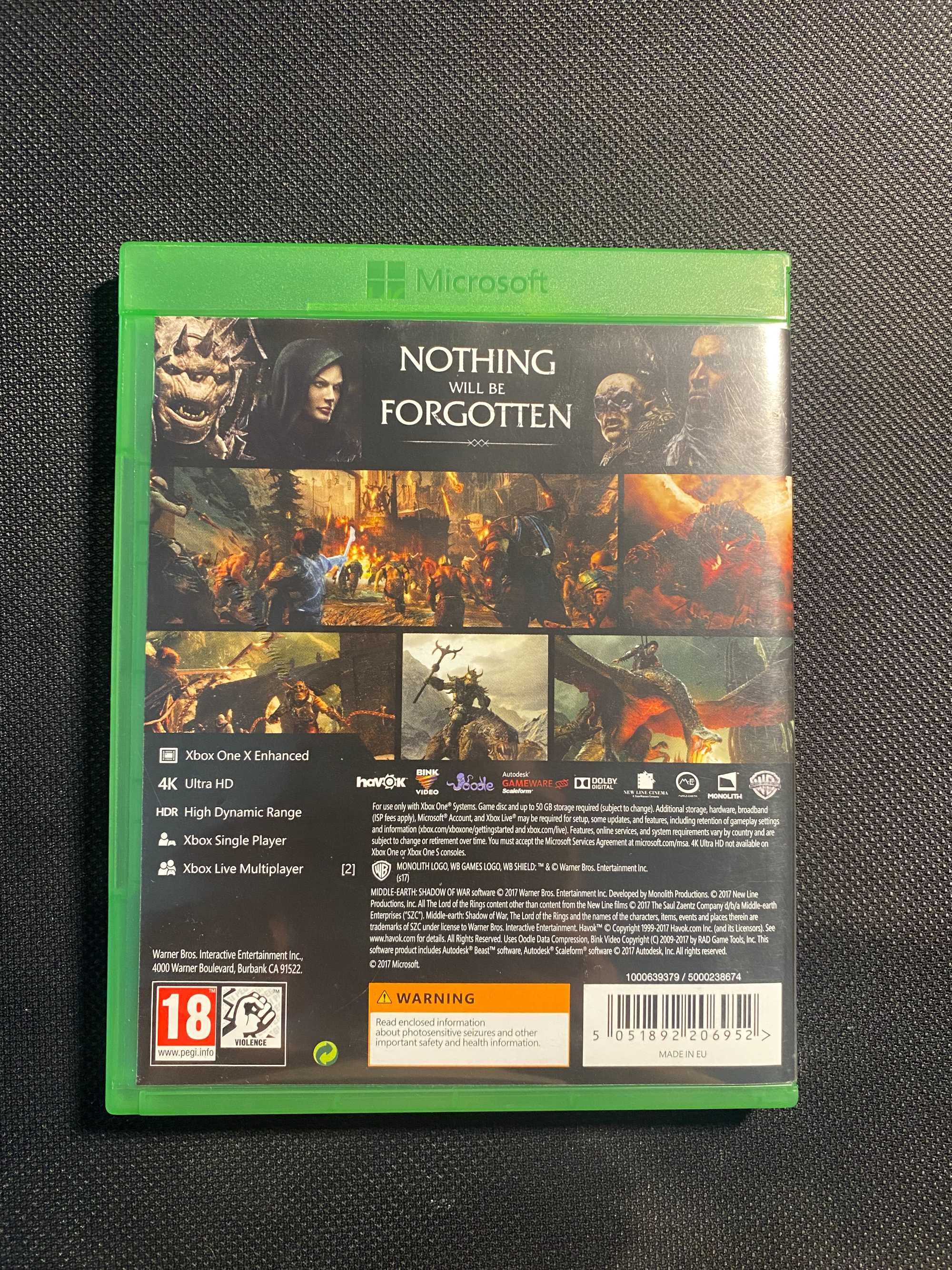Shadow of War xbox one