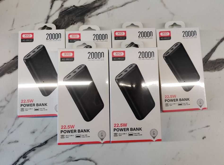 Повербанк XO PR127 20000mAh PD20W + USB 22.5 W Швидка зарядка