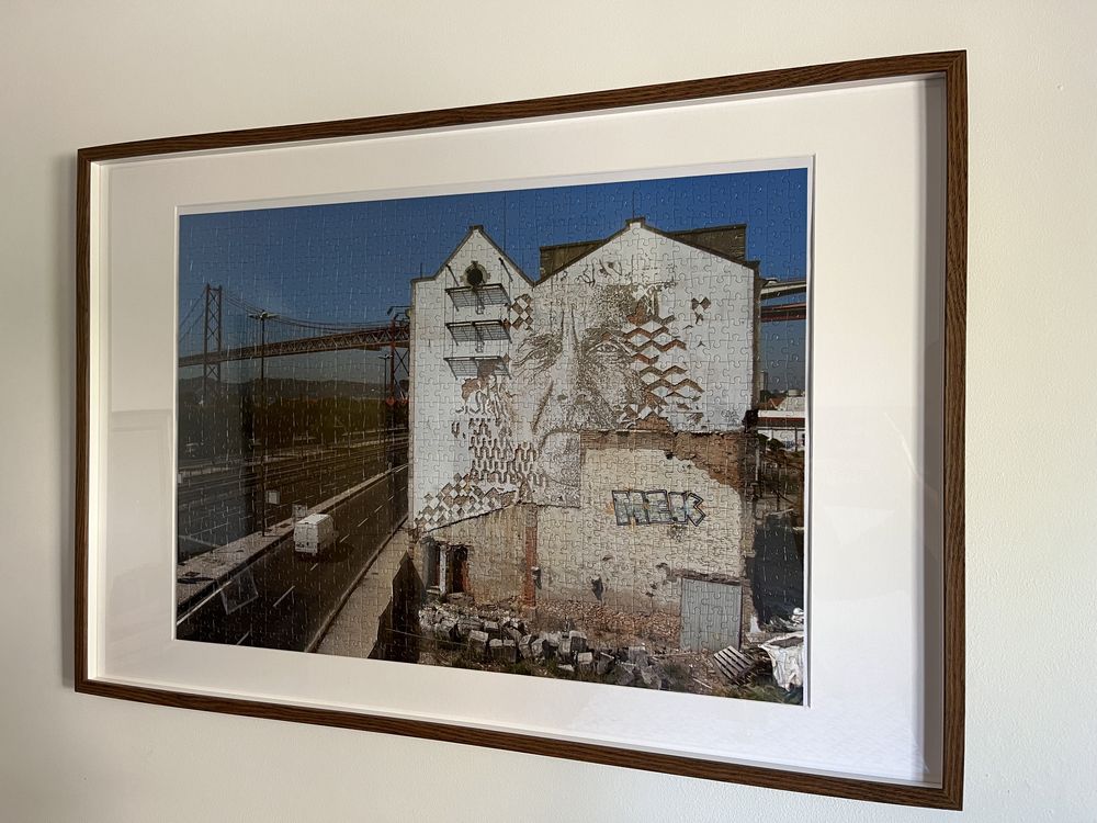 Quadro moldura Vhils Scratching the Surface Project 1000 peças puzzle