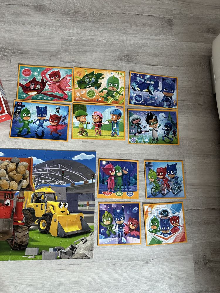Puzzle Pidżamersi, puzzle Pjmasks, puzzle bob budowniczy, puzzle trefl