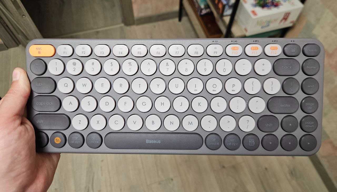 Бездротова Безшумна Клавіатура Baseus K01A Wireless Tri-Mode Keyboard