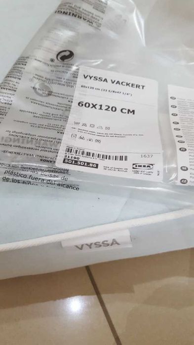 Łóżeczko drewniane+materac Ikea vyssa vackert