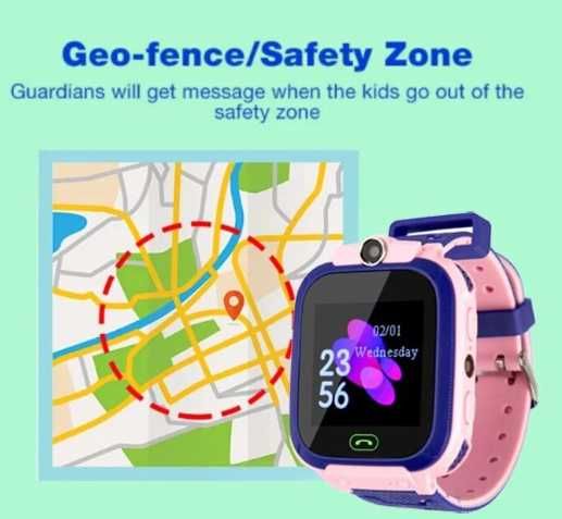 Умные часы Q12 для детей с функцией звонков 2G и GPS-монитором Pink