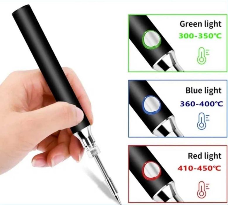 Паяльник безпровідний акумуляторний, потужність 8 Вт