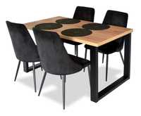 Zestaw w stylu loft (stół + 4 krzesła)