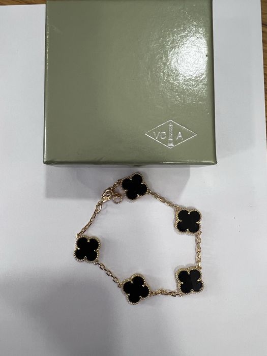 Pulseira Vintage Alhambra, 5 motivos banhada Ouro