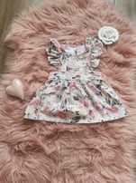 Sukienka w kwiaty handmade