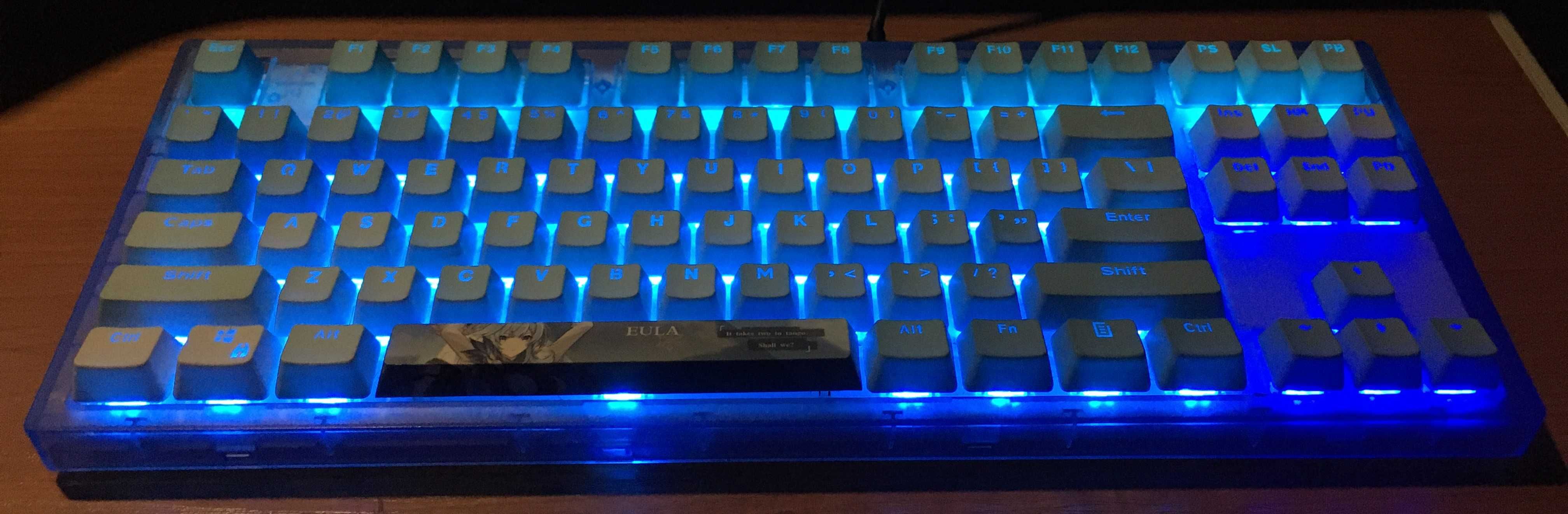 Klawiatura mechaniczna TKL custom anime genshin impact