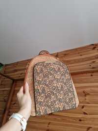 Plecak torba korek naturalny mozaika Boho plecaczek vintage